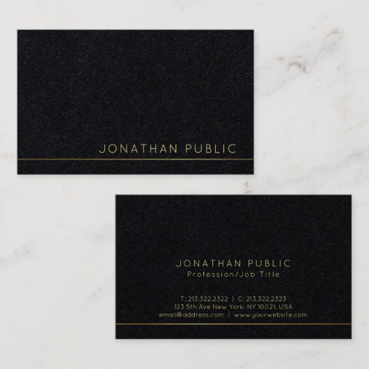 Neigen des modernen eleganten erstklassigen visitenkarte (Vorne/Hinten)