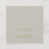 Neigen des modernen eleganten grünen quadratische visitenkarte (Rückseite)