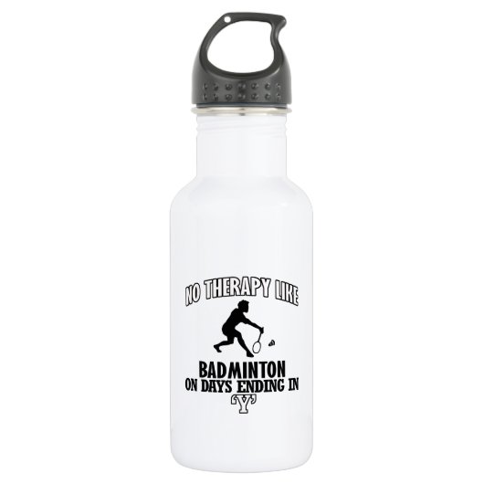 Neigen von Badmintonentwürfen Trinkflasche (Vorderseite)