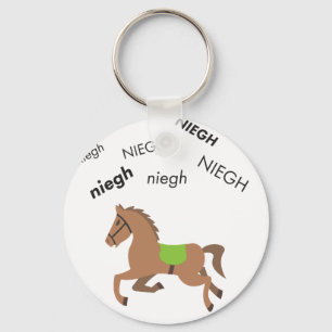Neigh Horse Niedlich Emoji Schlüsselanhänger