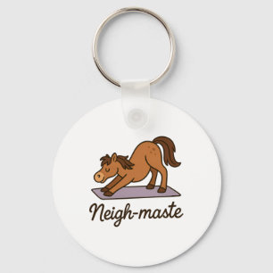 Neigh-maste Lustiger Pferd Yoga Liebhaber Meditati Schlüsselanhänger