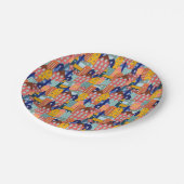 Neighborhood Block City Houses Pattern Pappteller (Schrägansicht)