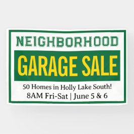 Neighborhood Garage Sale Banner 2.5' X 4'
