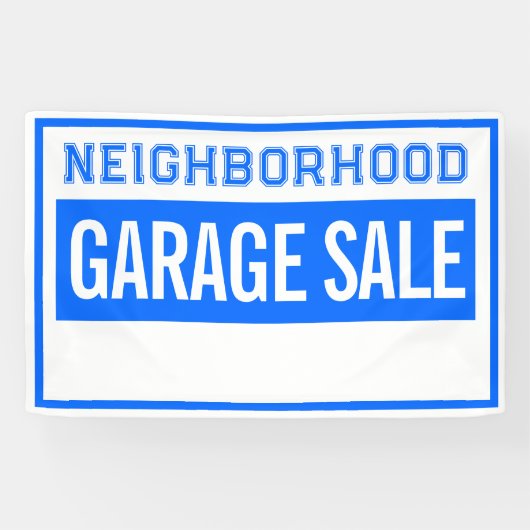 Neighborhood Garage Sale Banner 2.5' X 4' (Horizontal)