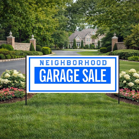 Neighborhood Garage Sale Banner 2.5' X 6'