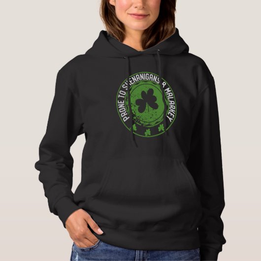 Neigt zu Schabernack & Mumpitz Spaß C St. Patrick' Hoodie (Vorderseite)