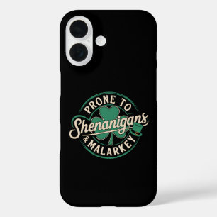 Neigt zu Schabernack und Unsinn St. Patrick's Day iPhone 16 Hülle