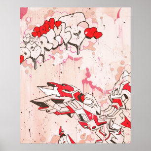 Neigung "Der Collab" Druck Poster