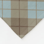 Neigung kariert im Blau und in Brown Fleecedecke (Ecke)