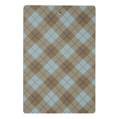 Neigung kariert im Blau und in Brown Mini Klemmbrett (Rückseite)