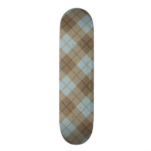 Neigung kariert im Blau und in Brown Skateboard