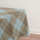 Neigung kariert im Blau und in Brown Tischdecke (Beispiel)