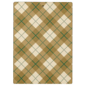 Neigung kariert im Gold mit grünem Streifen Klemmbrett (Rückseite)