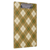 Neigung kariert im Gold mit grünem Streifen Klemmbrett (Rechts)