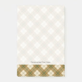 Neigung kariert im Gold mit grünem Streifen Post-it Klebezettel (Vorderseite)