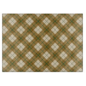 Neigung kariert im Gold mit grünem Streifen Schneidebrett (Vorderseite)