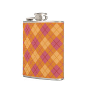 Neigung kariert in der Orange und im Rosa Flachmann (Links)