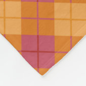 Neigung kariert in der Orange und im Rosa Fleecedecke (Ecke)