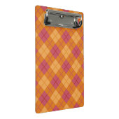 Neigung kariert in der Orange und im Rosa Mini Klemmbrett (Schrägansicht)