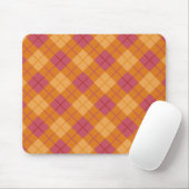 Neigung kariert in der Orange und im Rosa Mousepad (Mit Mouse)