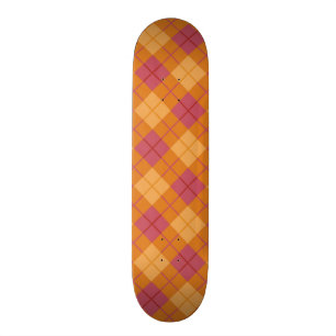 Neigung kariert in der Orange und im Rosa Skateboard