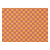 Neigung kariert in der Orange und im Rosa Tischdecke (Vorderseite (Horizontal))