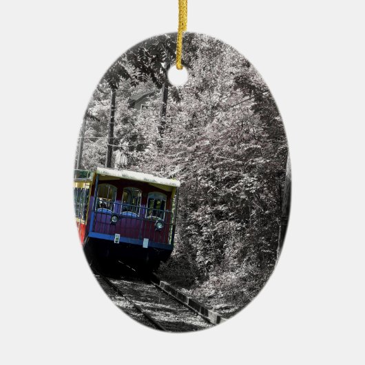 Neigungs-Eisenbahn Keramikornament (Vorne)