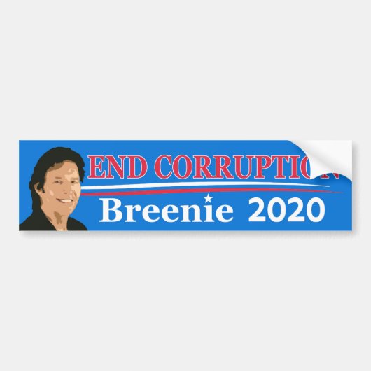 NEIL BREEN END CORRUPTION parody campaign sticker Autoaufkleber (Vorne)