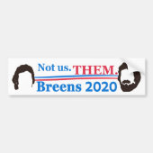NEIL BREEN NOT US THEM parody campaign sticker Autoaufkleber (Vorne)