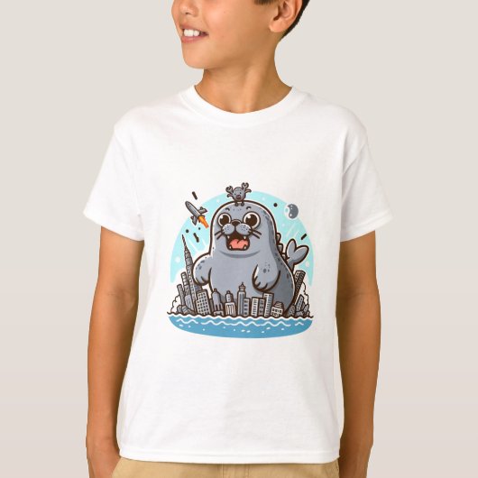 Neil Das Godzilla-Siegel T-Shirt (Vorderseite)
