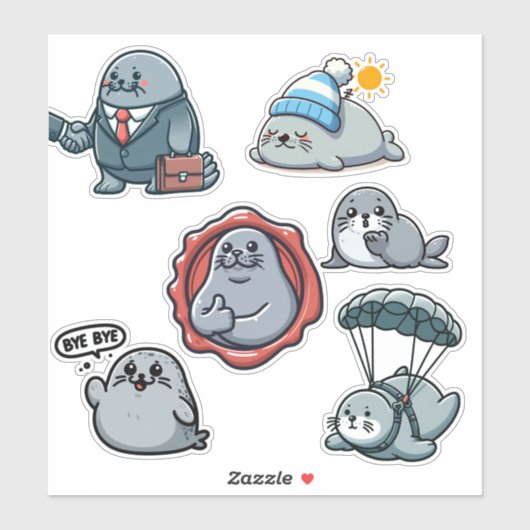 Neil Das Siegel 3 Aufkleber (Blatt)