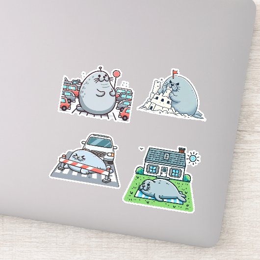 Neil das Siegel Aufkleber (Detail)