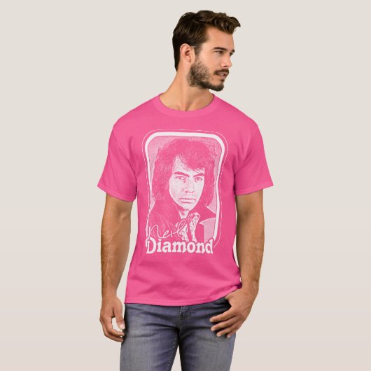 Neil Diamond Retro 70er Fan Design T-Shirt (Vorne ganz)