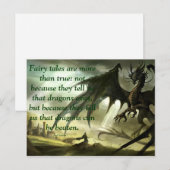 Neil Gaiman Quote on Fairytales Postkarte (Vorne/Hinten)