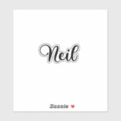 Neil Name - Handgeschriebene Kalligrafie Aufkleber (Blatt)