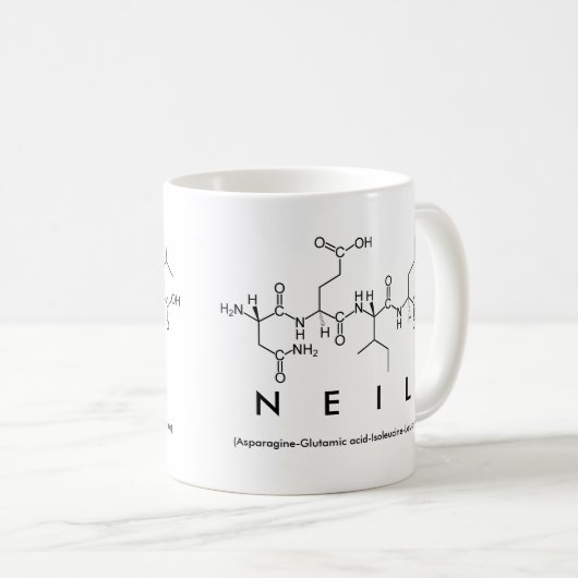 Neil-Peptidnamen-Tasse Kaffeetasse (VorderseiteRechts)