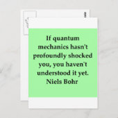 neils bohr notierung postkarte (Vorne/Hinten)