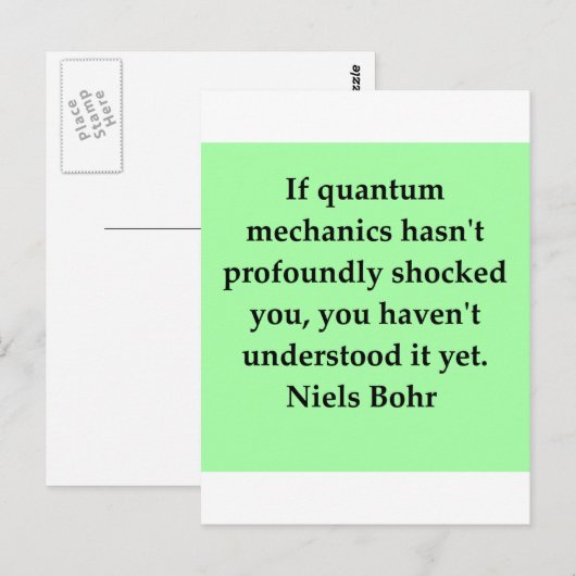 neils bohr notierung postkarte (Vorne/Hinten)