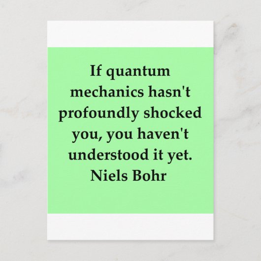 neils bohr notierung postkarte (Vorderseite)