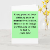 neils bohr Zitat Karte (Gelbe Blume)