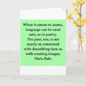 neils bohr Zitat Karte (Gelbe Blume)