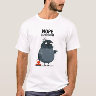 Nein-Abteilung Lustige Außerirdische Büro Charakte T-Shirt