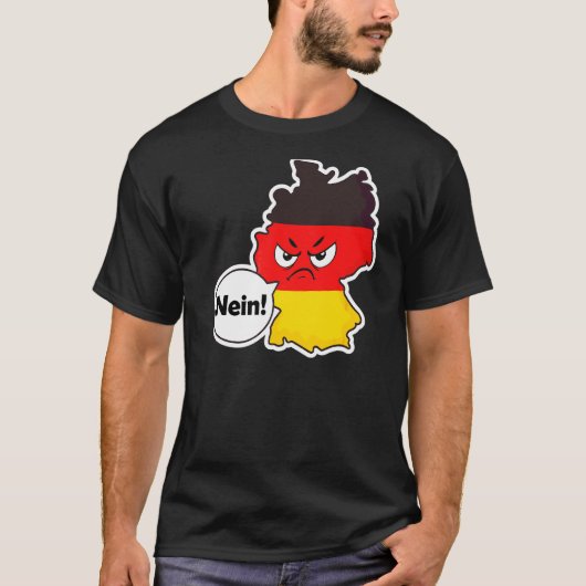Nein Angry Face Deutschland Flag Deutschland T-Shirt (Vorderseite)