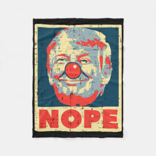 Nein Anti Trump Clown Vintage Retro Absetzen Nein Fleecedecke