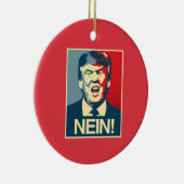NEIN - Anti-Trump-Poster - Anti-Trump - Keramik Ornament (Rechts)