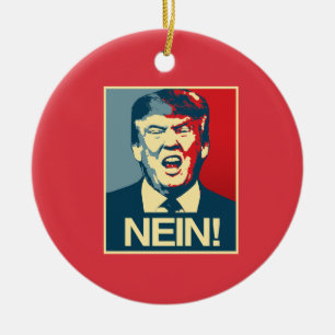 NEIN - Anti-Trump-Poster - Anti-Trump - Keramik Ornament