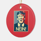 NEIN - Anti-Trump-Poster - Anti-Trump - Keramik Ornament (Links)