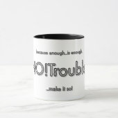 NEIN!Ärger. Basislogo schwarze Umrandung Tasse (Zentrum)