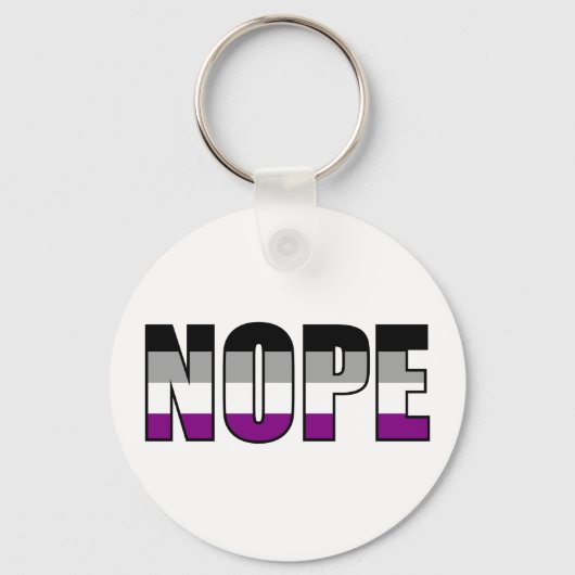 Nein Asexuelle Pride-Flagge Ace Pride Schlüsselanhänger (Vorderseite)