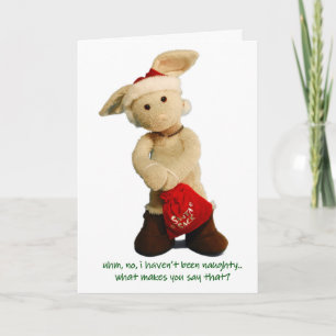 nein, bin ich nicht. frech gewesen. feiertagskarte